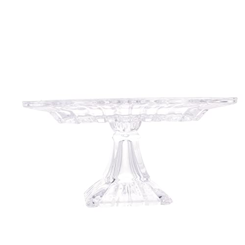 Prato para Bolo de Cristal Quadratta 19cm x 10cm - Lyor