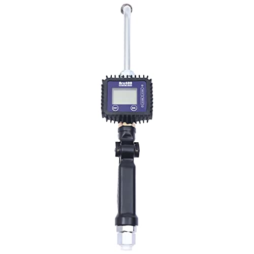 CUBELLIN Digital Oil Control Valve Meter Nozzle with 1/2BSP Inlet Digital Pneumatic Oil Dispenser Gun Transfer Pump with Flow Meter