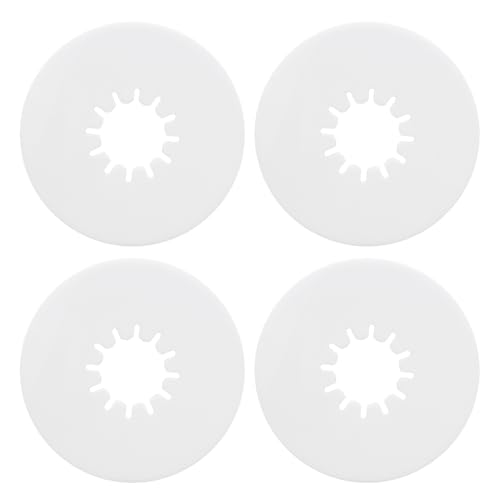 Image of 5th Wheel Lube Plate 10 inch White (4-Pack) - No Grease RV Hitch Disc, Heavy Duty Polyethylene Kingpin Pads, Fits Standard 2-7 /8 inch Pin, Easy Install