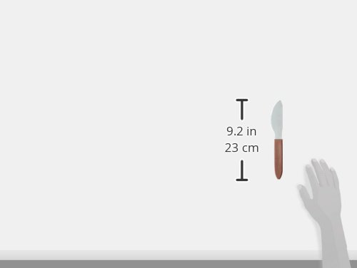 Miniatura 2 de Sammons Preston Cuchillo cortador de carne económico, hoja larga curvada de acero inoxidable para cortar con una mano, mango de madera de fácil