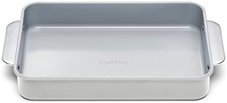 Caraway Non-Stick Ceramic 9”x13” Rectangle Pan - Naturally Slick Ceramic Coating - Non-Toxic, PTFE & PFOA Free - Perfect for Brownies, Lasagnas, and More - Gray - Thumbnail 3