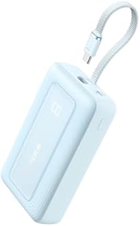 Anker Zolo Power Bank, 20,000mAh 30W High-Speed Portable Charger with Built-in C Cable, USB-C&A, Battery Pack for iPhone 16/15/15 Pro/15 Pro Max/15 Plus, MacBook, Galaxy, and More