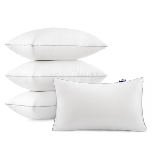 MIULEE 12x20 Pillow Inserts (Set of 4) -Decorative Throw Pillow with Textured Woven Fabric Cover Rectangle for Sofa Couch