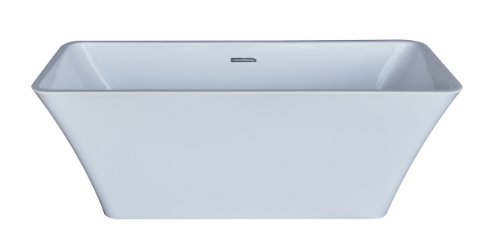 Spa World Venzi Vz6730Nrsxcwxx Vida Collection Rectangular Soaking Bathtub, 30X67, Center Drain, Wh #TOP2