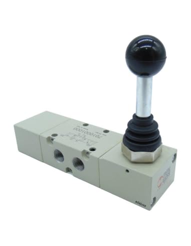 Metal Work Multi-Coloured Manual Lever Valve 1/4 5/3 Centers Return Spring Pressure 90 Degree