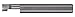 Micro 100 BB-230900S Boring Tool - Right Hand - Sharp, 1/4" Min Bore Dia, 900" Max Bore Depth, 057" Proj, 0738" Offset, 5/16" Shank Dia, 2-1/2" OAL, Uncoated