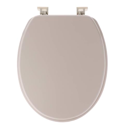 Tendance - Abattant WC MDF 18 Pouces Attaches Plastiques - Beige - Salle de Bain - Abattants Universel - Lunette de Toilette