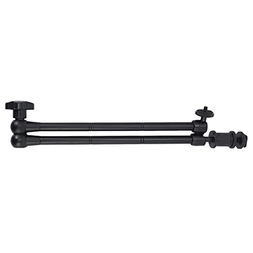 Glakyur Brazo mágico articulado de fricción ajustable de 20 pulgadas con soporte de calzado caliente para monitor LCD de luz LED DSLR