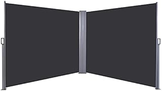 PHIVILLA 1.6×3×3 m Garden Awnings Double Side Awning with Aluminum Frame and Polyester Fabric Privacy Protection Shade Windbreak for Patio Terrace