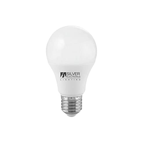 Silver Electronics - Bombilla LED ECO Estándard, Potencia: 15W, Casquillo: E27, Voltios: 230V, Clase energética: A+, Temperatura de color: 4.000k - Luz cálida - Warm light, 15.000 HORAS de VIDA