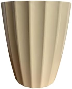 Vaso Coluna de Plástico Jardim e Decoração 40x40x40 cm - Bege