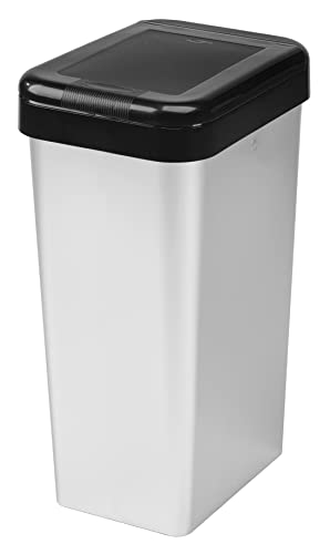 Tontarelli 45L Moda Rectangular Touch Bin - Silver Metal Effect NEW!!!!!!!!!!! NEW!!!!!!!!