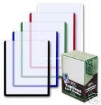 BCW WHITE BORDER COLOR TOP LOADER PACK OF 25 COUNT