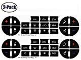 AC Button Repair Kit with GM Vehicles, Climate Control Button Stickers Decals Compatible Chevrolet Silverado/Suburban/ Tahoe/Traverse, GMC Sierra/Yukon, etc.
