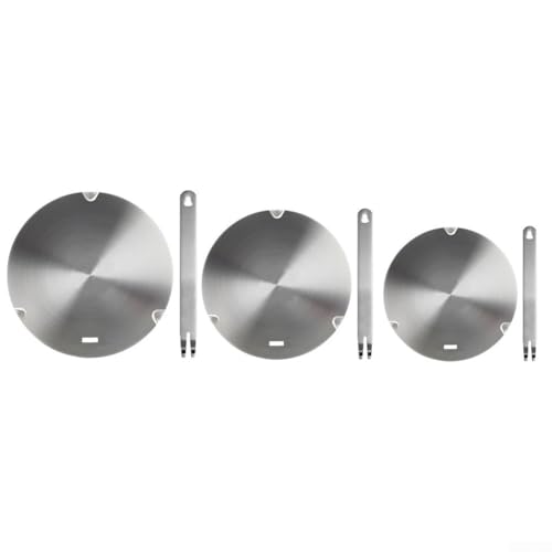 Placa térmica magnética de acero inoxidable para cocción por inducción, facilita la limpieza y una distribución eficiente del calor (A)