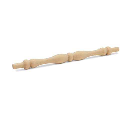 Image of Wooden Baluster Spindles 5-3 /4 inch, Pack of 50 Wood Spindles for Crafts, Woodworking, and Furniture, by Woodpeckers