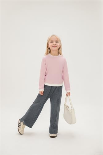 Girls Long Sleeve Shirts Casual Soft Crewneck Long-Sleeve T-Shirts2