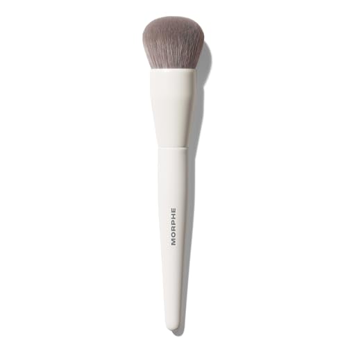 Morphe M104 Domed Foundation Brush - Dense Blending Tool for Seamless Coverage & Liquid Makeup Application - Buffing Foundation Brush for Even Complexion Finish