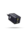 Baseus Enerfill Caricatore USB C 100W, Alimentatore USB-C a 3 Porte, Caricatore PD con PPS, Caricatore Rapido GaN compatibile con MacBook Pro/Air, iPad, iPhone 17/16/15/14 Serie, Galaxy S25, Pixel