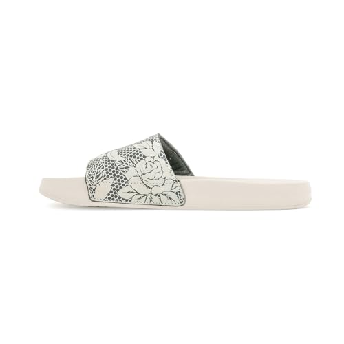 Image of Red Tape Womens Sliders in Slate Blue | Casual Pool Sliders | SLATE BLUE | 3 UK