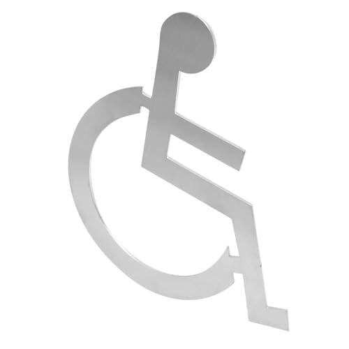 NIYANGLE 3pcs Wheelchair Restroom Metal Sign Dependable Accessibility Indicator Easy to Install Sturdy Construction