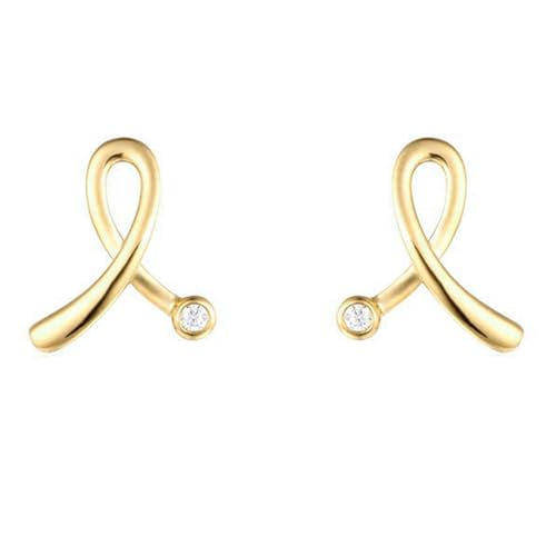 Boucles d'oreilles or 9K et 18K avec diamant délicat pour un éclat intemporel
