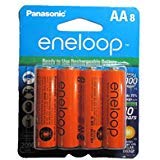 Eneloop AA NiMH Pre-Charged Battery Rechargeable 2100 Times with Holder Orange Color s Pack of 8