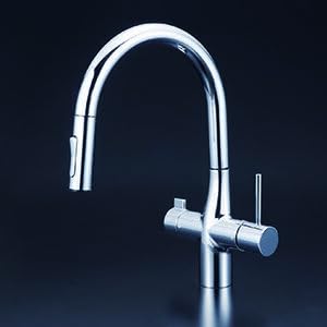 KVK ビルトイン浄水器用シングルシャワー付混合栓 撥水 KM6081ECHS