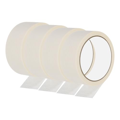 Image of PATIKIL Masking Tape 1.6 Inch Wide, 4 Roll 22 Yard Painters Tape Bulk No Residue Craft Tape for Wall Painting Labeling Car Painting Home DIY Flower Crafts Decoration, Beige