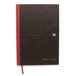 Black n Red Book Casebound 90gsm Plain 192 Pages A4 Ref H64068 [Pack 5]