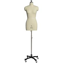Mannequin Torso Body Dress Form Manikin Sewing Dress Forms Female Mannequins, Women Tailor Dressmakers Dummy Mannequin Stand on Wheels, Height Adjusted Mannequin for SewingXL-Model 86