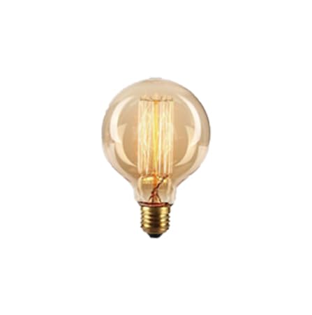 Image of 4 Watts Edison Screw Type Round Filament Bulb for E27 Screw Type Holder Lamps and Lights, Yellow, Pack of 1
