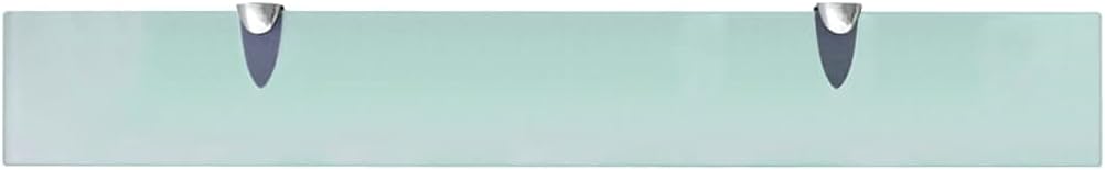 Floating Shelf Set of 2, Clear Tempered Safety Glass Wall Mounted Ledge Shelves for Bathroom, Living Room, Bedroom Decor, 27.6 x 3.9 Inch