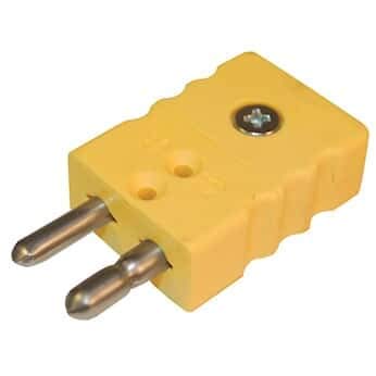 Digi-Sense Thermocouple Connector, Standard, Type-K, Male Plug; 5/pk