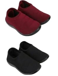 Image of Women Slip On Flats Comfortable Casual Dress Belly Slip on Super Lightweight Women Bellies Walking Slip-on Casual Shoes Combo of 2 Shoes