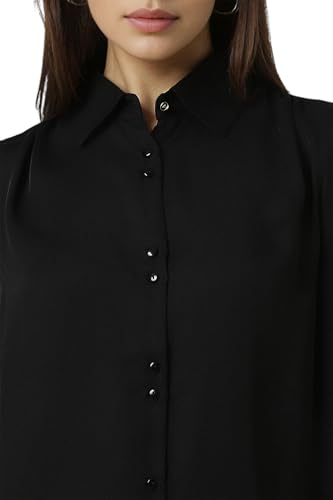 Image of Van Heusen Women's Polyester Solid Regular Fit Shirt