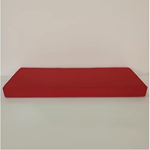Coussin de banc de jardin rouge 120x35x5cm déperlant lavable pour assise de balancelle extérieure de terrasse