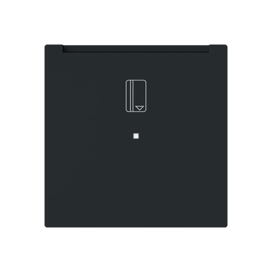 Couvercle porte-cartes NIESSEN 8914 NT Alba noir mat avec visor pour interrupteur moderne