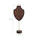 Friggqwe Fashion Enthusiasts Walnut Necklace Stand Model Half Shape Jewelry Stand Vertical Necklace Display Props Counter Ornaments Modern and Minimalist(Large)