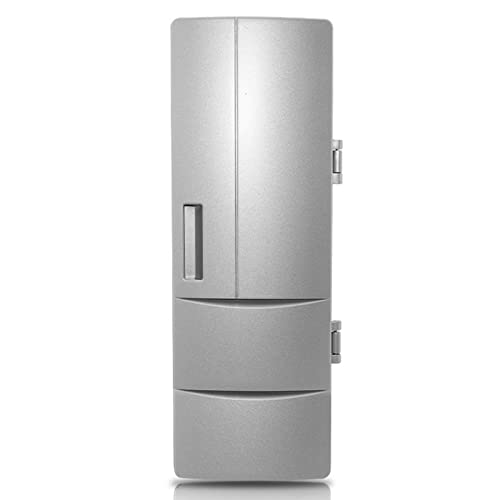 Elnwnnkc Refrigerador portátil USB compacto personal para bebidas pequeñas, refrigerador calentador del día del padre para dormitorio mesa de soporte