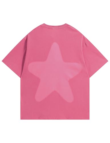 Aelfric Eden Oversized Star Graphic Tees Men Vintage Washed Heavyweight Cotton Trendy Streetwear T Shirts Unisex