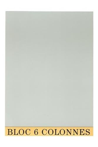 Bloc de controle comptable 29,7x21cm - 6 colonnes - 70 feuillets