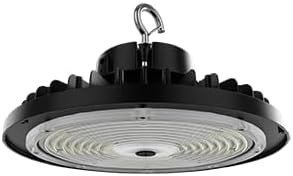 RAB H15 Series LED High Bay Light – Field-Adjustable Wattage & CCT, DLC Premium, 120–277V, 100,000-Hour Lifespan – Available in Standard and XL Sizes (White & Black) (White, 12")