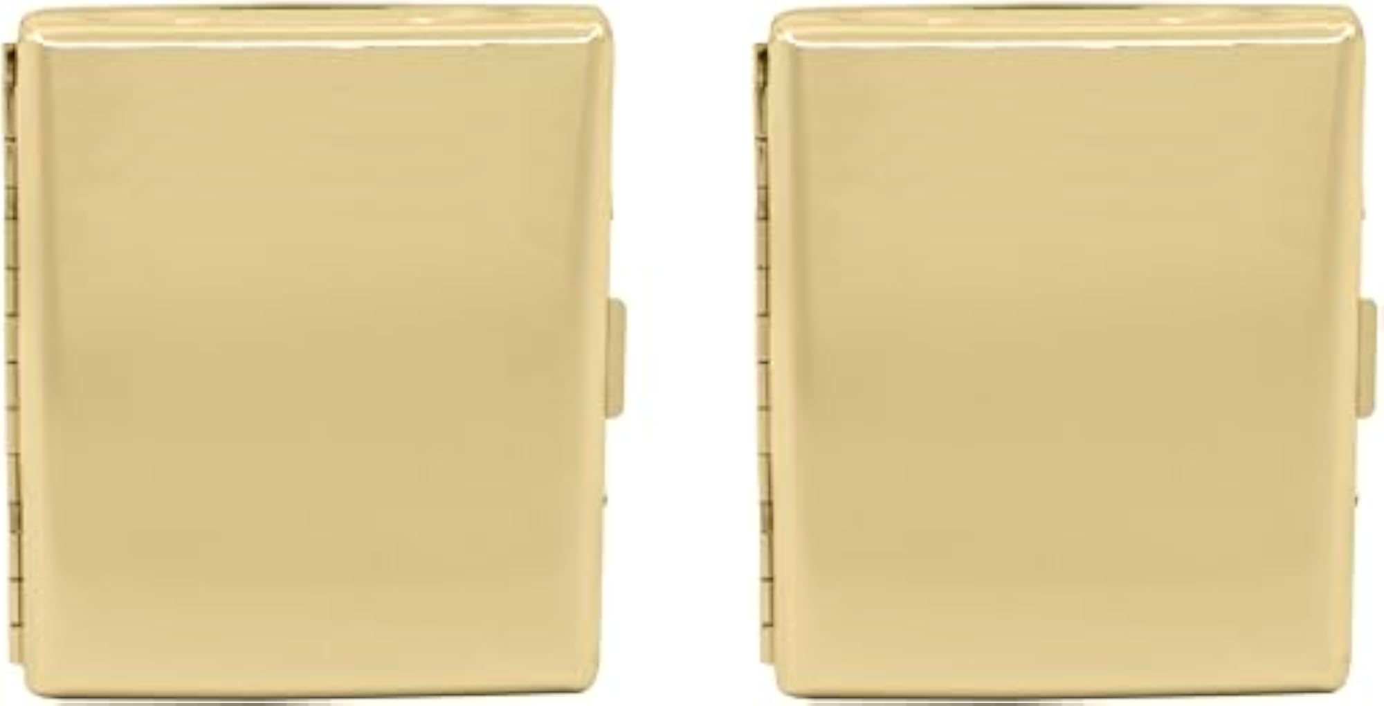 Set of 2 Metal-Plated Cigarette Case & Stash Box