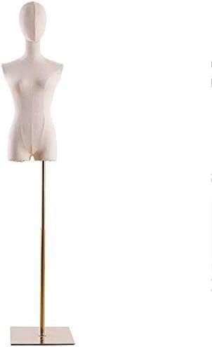 Female Dress Form Display Mannequin Body Torso Adjustable Height Female Mannequin Display Female Tailors Dummy Bust Dress Form Iron Frame for Clothing Dress Jewelry