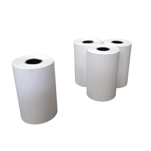 20 Rolos Bobina Térmica 57x16 Branca para Mini Impressora Portátil, Maquininha, Relógio de Ponto | B