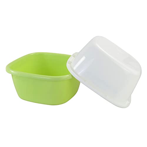 Cand 2 Pack Squart Wash Basin, Plastic Dish Pan Basin, 18 Quart #TOP11