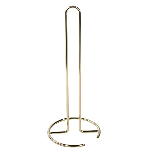 Yuflen Küchenrollenhalter Edelstahl Papierrollenhalter Stehend Küchenrollenhalter Ohne Bohren Rollenhalter für Alle Gängigen Küchenpapierrollen Stehender Küchenpapierhalter (Gold) Cover