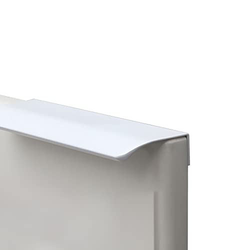 NUACOS Schubladengriffe Versteckt Küchengriffe Modernes Schrankgriffe Aluminium Möbelgriffe Weiß Türgriff für Kleiderschrank, Schlafzimmer, Badezimmer - Länge 400mm Cover