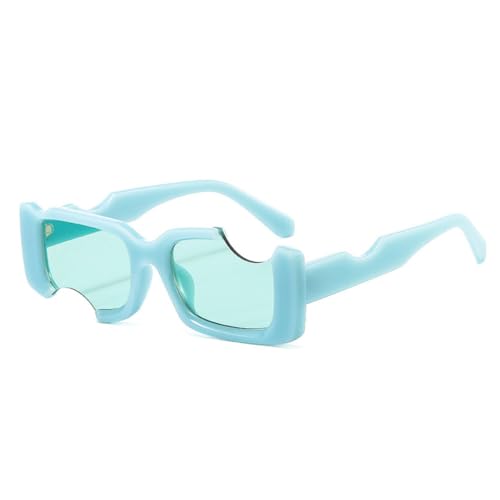Lunettes de soleil rectangulaires à verres couleur bonbon rétro